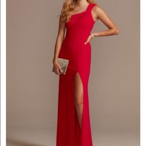 pretty red long dress. great condition worn once. size 4